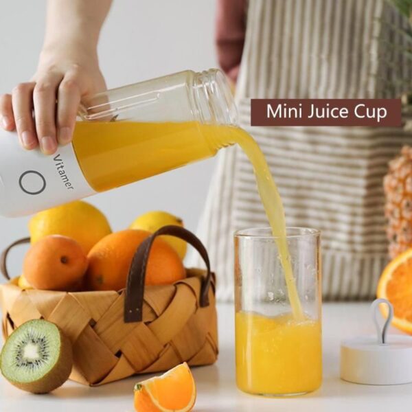 350ml Portable Blender Juicer Electric USB Rechargeable Mixer Smoothie Slushy Cup Juice Blender Bottle USB Charging Kitchen Gadgets - Image 2