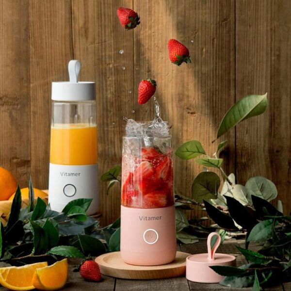 350ml Portable Blender Juicer Electric USB Rechargeable Mixer Smoothie Slushy Cup Juice Blender Bottle USB Charging Kitchen Gadgets - Image 4