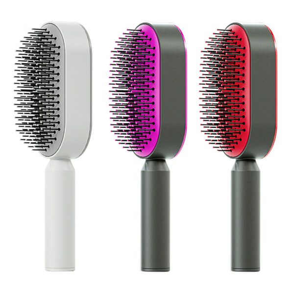 Self Cleaning Hair Brush For Women One-key Cleaning Hair Loss Airbag Massage Scalp Comb Anti-Static Hairbrush - Image 4